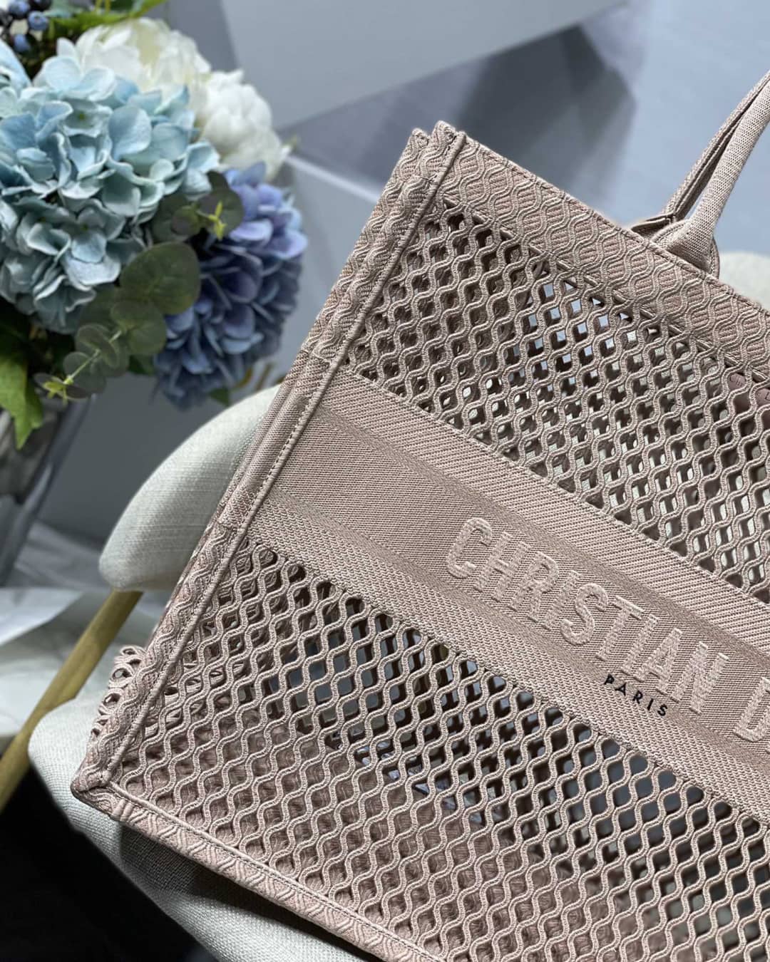 Christian Dior Mesh Book Tote Bag Dupe