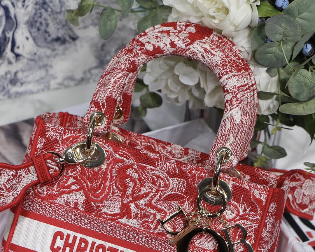 Lady Dior Dupe 24CM Paisley Embroidery Lady D-Lite Bag