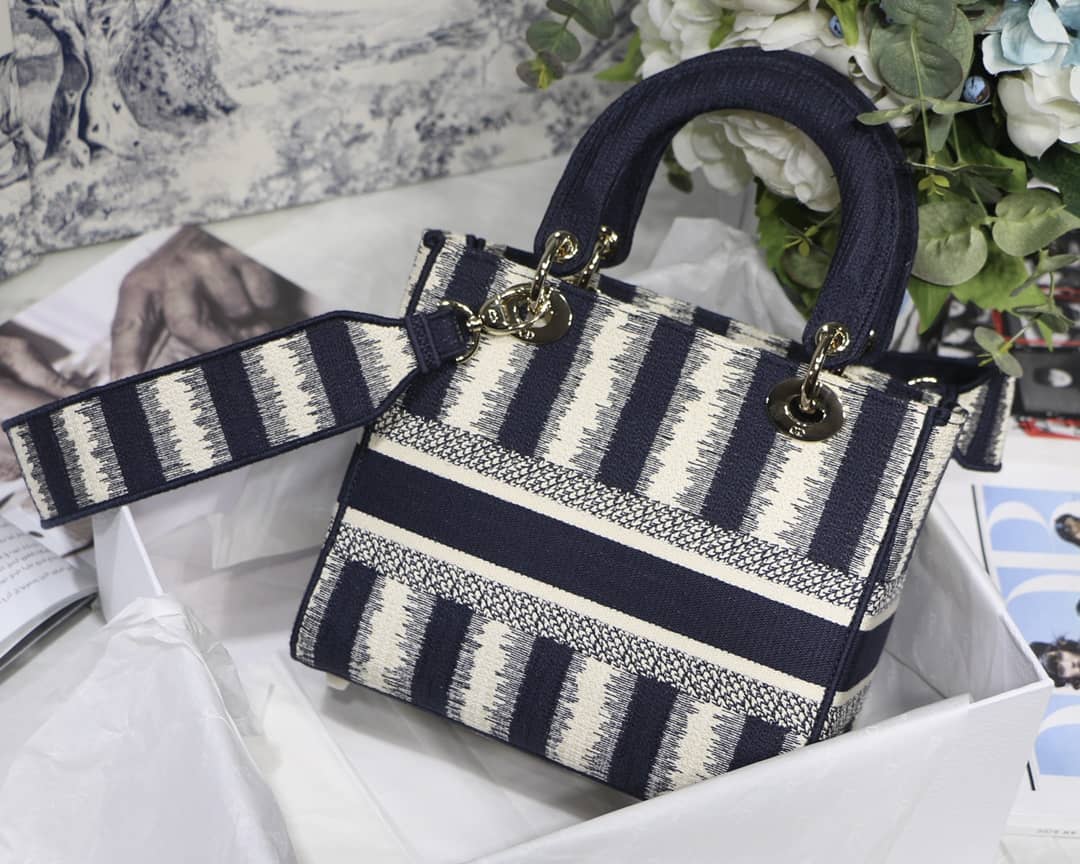 Lady Dior Dupe 24CM Paisley Embroidery Lady D-Lite