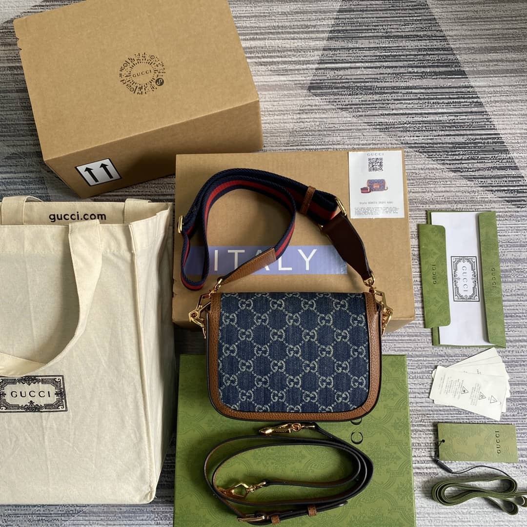 Gucci 1955 Horsebit Supreme GG Canvas Mini Shoulder Bag Replica 658574