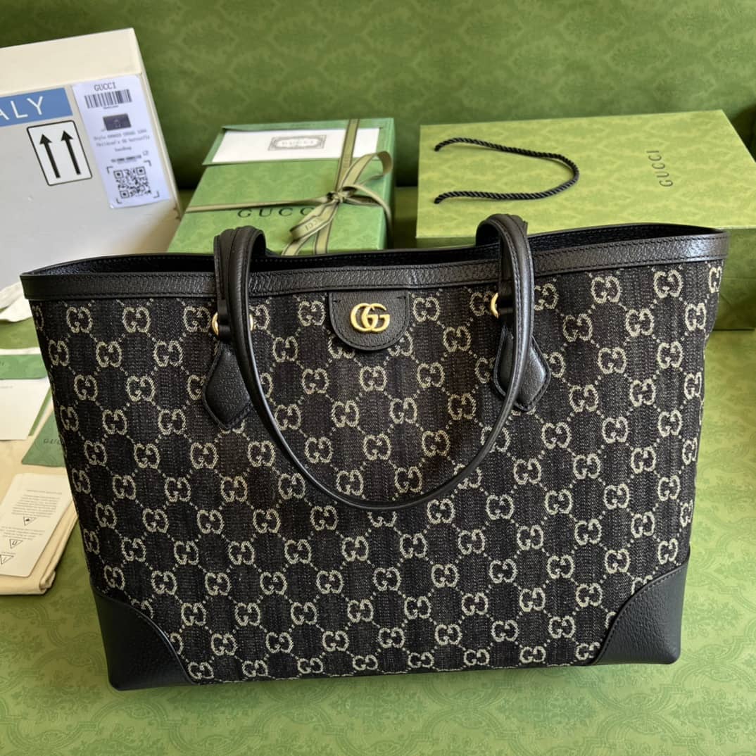 Gucci Ophidia Medium Tote With Web Black 631685 Replica