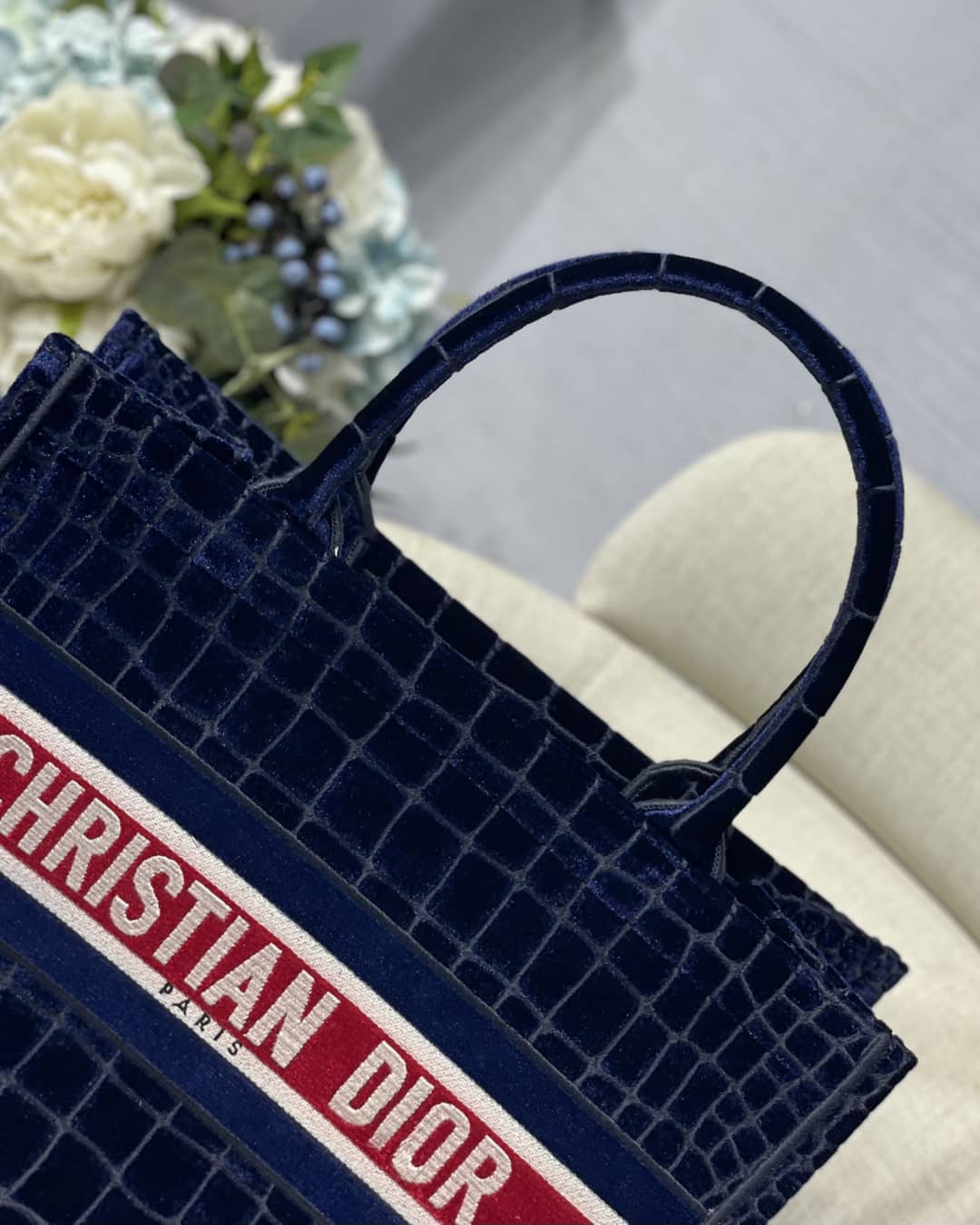 Christian Dior CD Book Embroidery Replica Tote