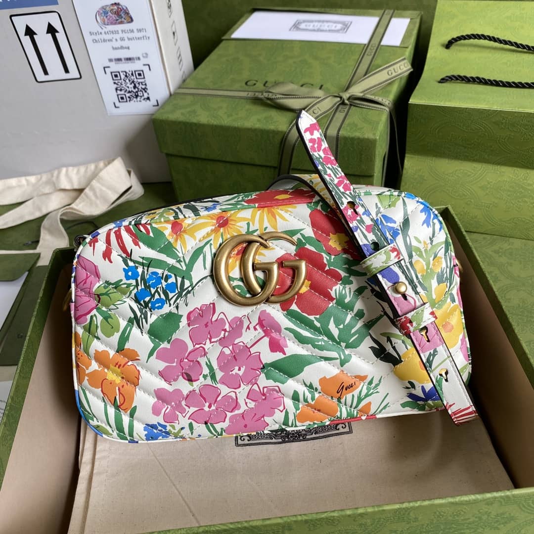 Gucci Marmont GG Small Matelassé Shoulder Bag Replica 447632