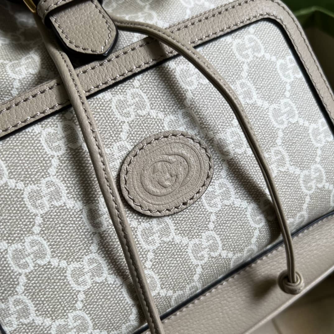 Gucci Backpack With Interlocking G White 674147 Replica