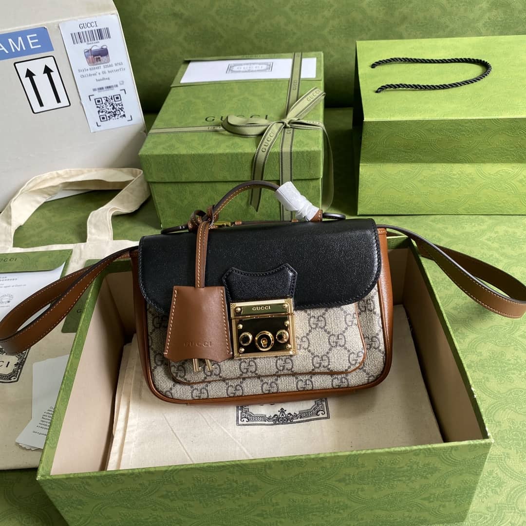 Gucci Supreme GG Padlock Canvas Mini Bag Replica 658487
