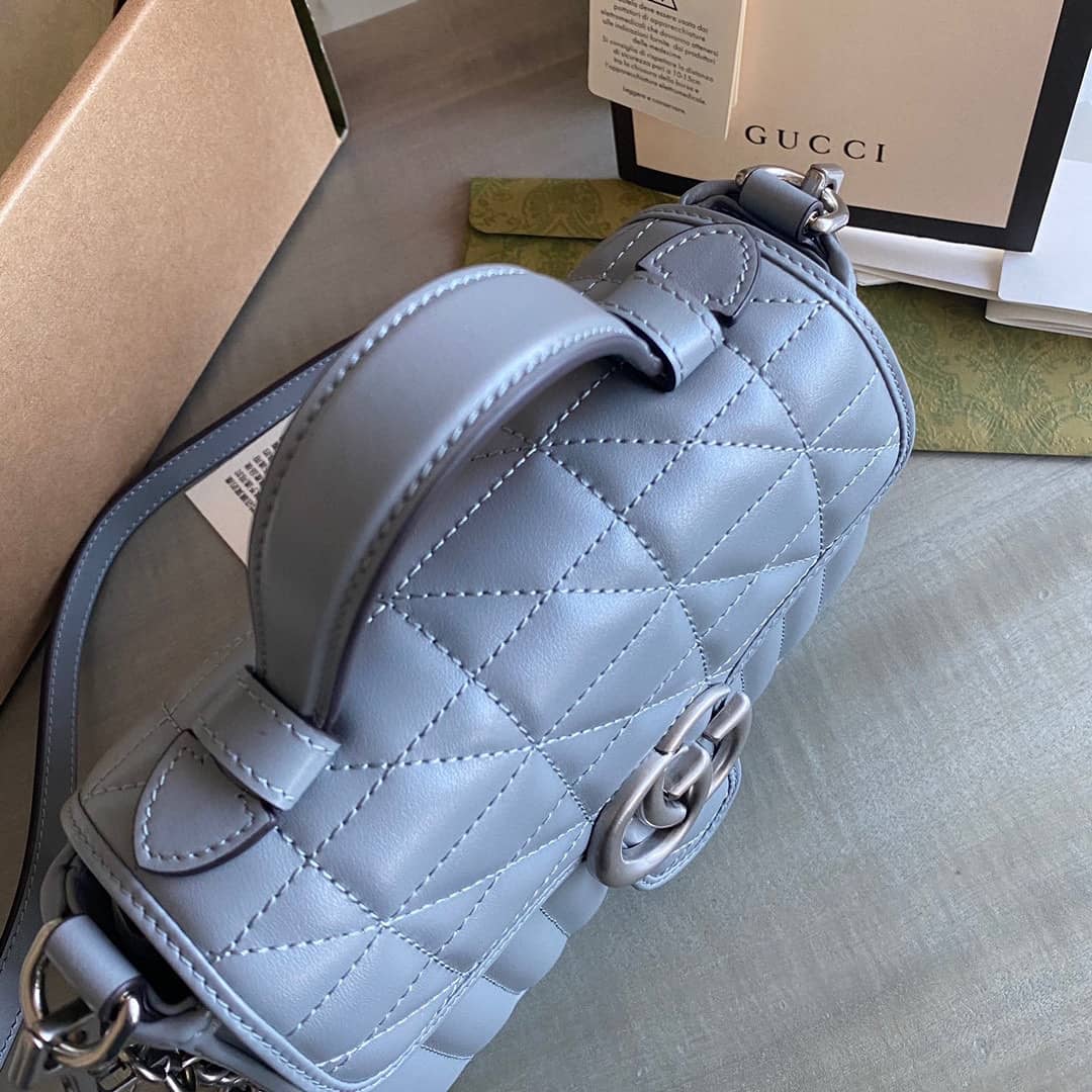 Gucci GG Marmont Canvas Mini Top Handle Crossbody Bag 583571 Replica