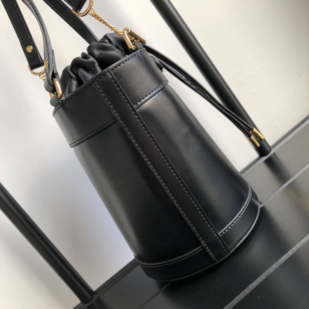 Gucci Horsebit 1955 Small Bucket Bag Replica Black 637115