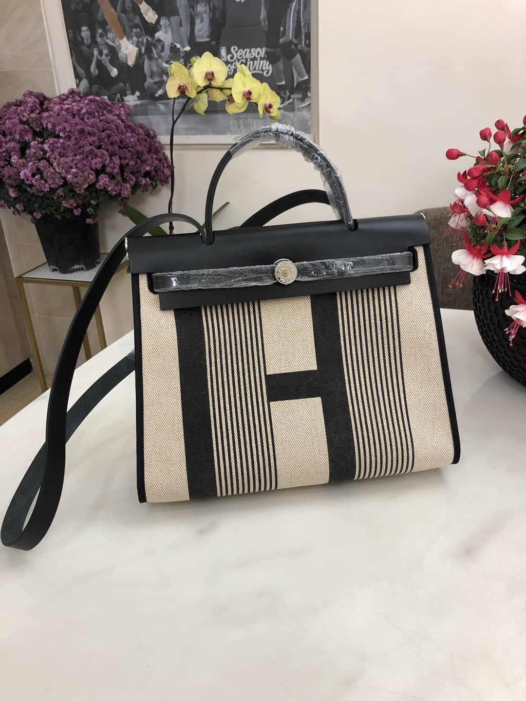 Replica Hermes Birkin Bag 31 Canvas Leather HerBag