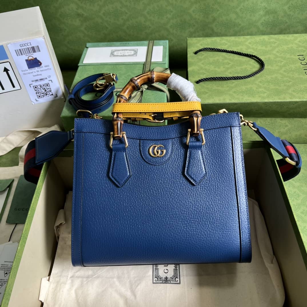 Gucci Diana Small Tote Blue 702721 Replica Bag