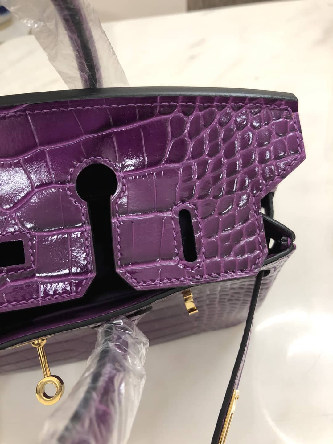Hermes Birkin 25CM Crocodile Shiny Replica Bag