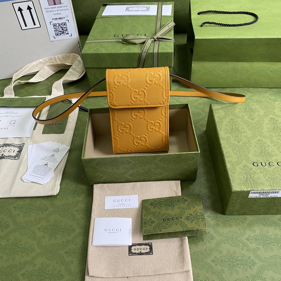 Gucci GG Embossed Mini Phone Bag Replica 625571