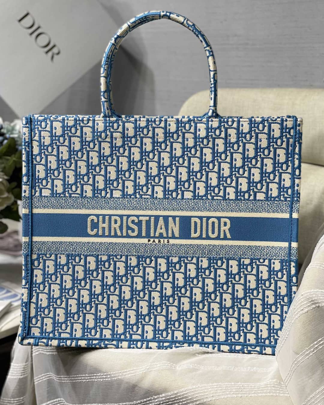 Christian Dior CD Book Embroidery Replica Tote
