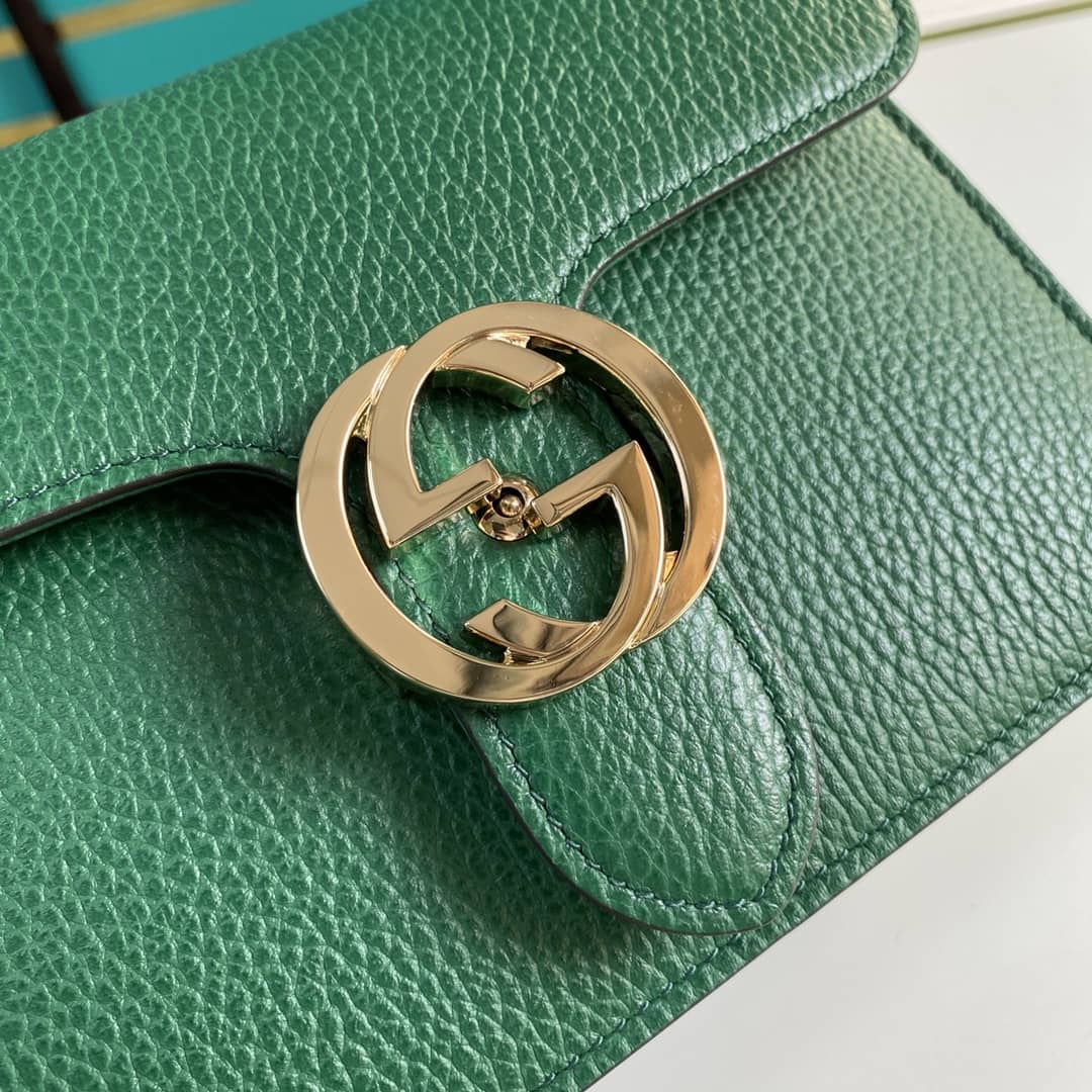 Gucci Interlocking Leather Chain Crossbody Bag Replica 510304