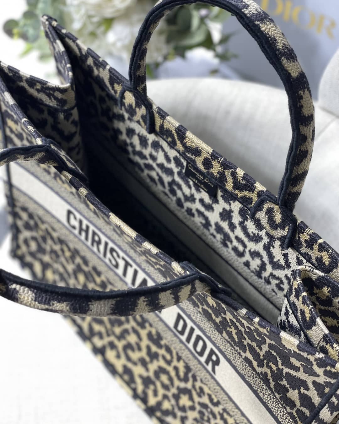 Christian Dior Tote Bag Dupe CD Book Embroidery