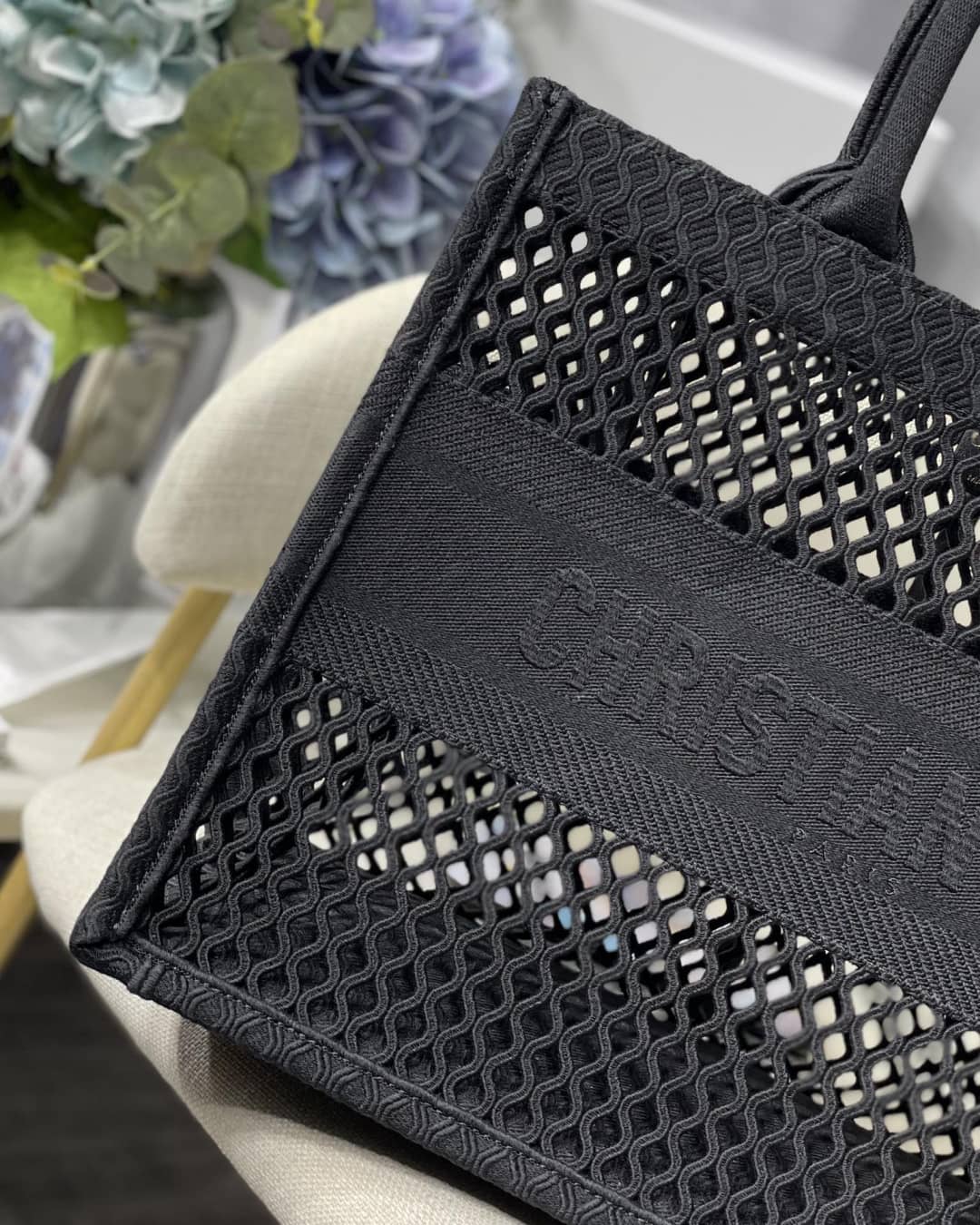 Christian Dior Mesh Book Tote Bag