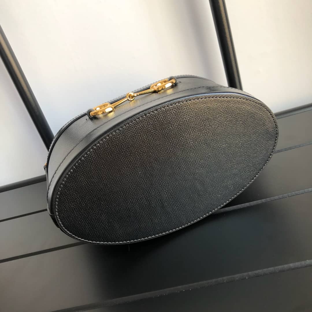 Gucci 1955 Horsebit Bucket Bag Replica Black 602118