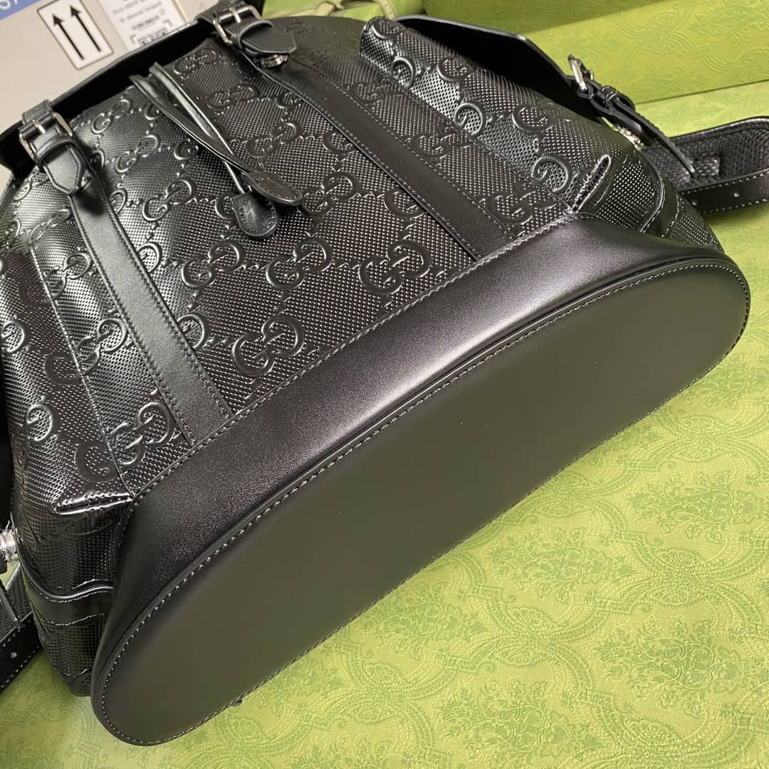 Gucci GG Embossed Backpack Replica Black 625770