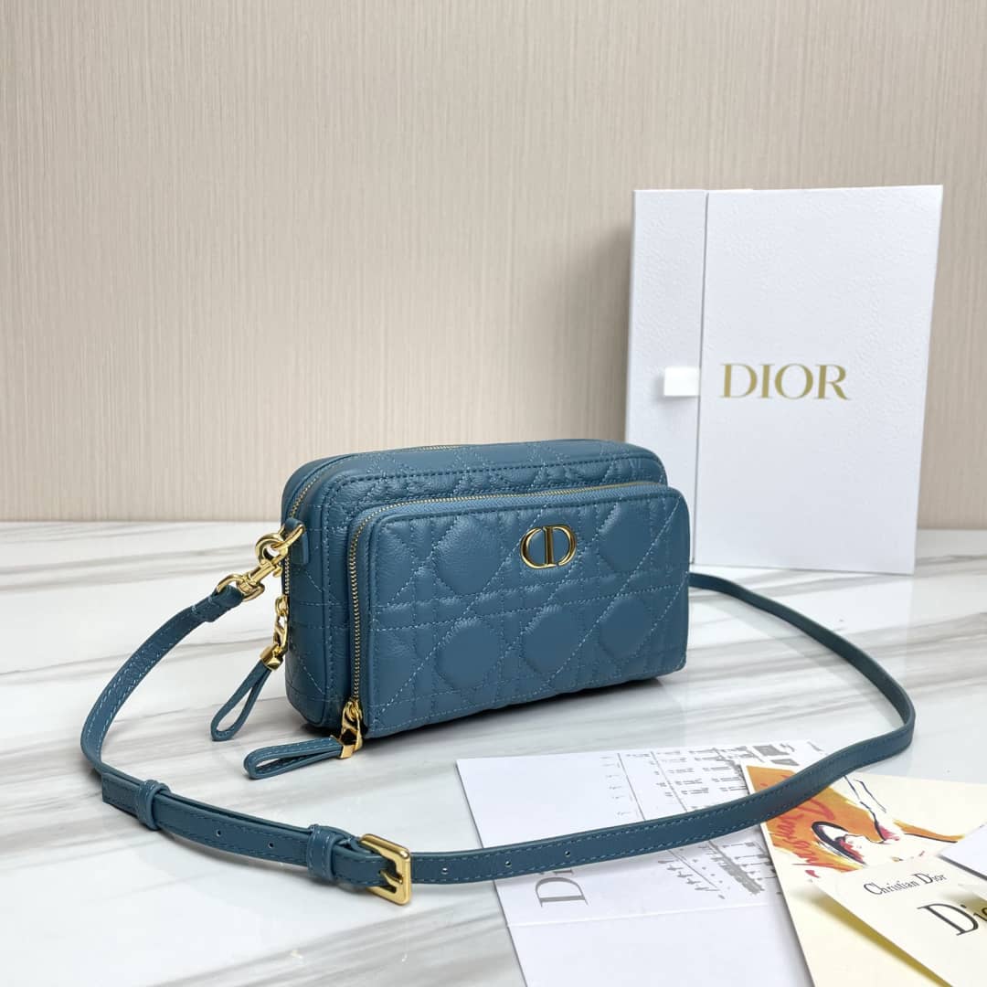 Christian Dior Caro Double Calfskin Pouch