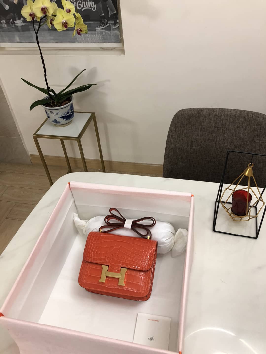 Hermes Replica Constance 18CM Crocodile Shiny Bag