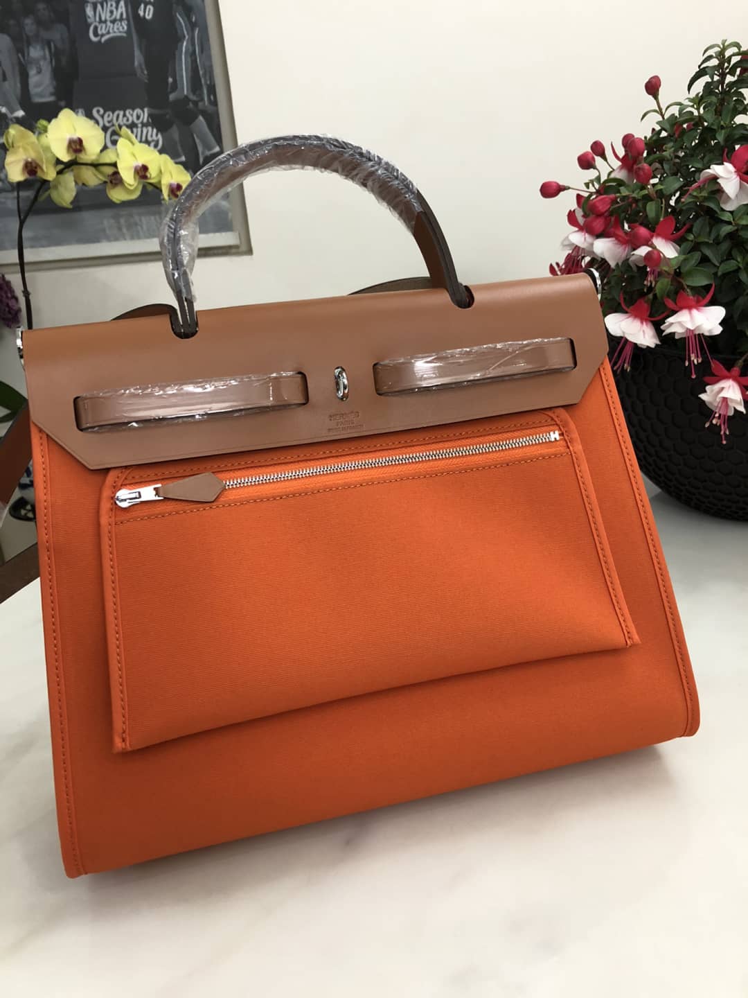 Hermes Bag Replica 31 Canvas Leather HerBag