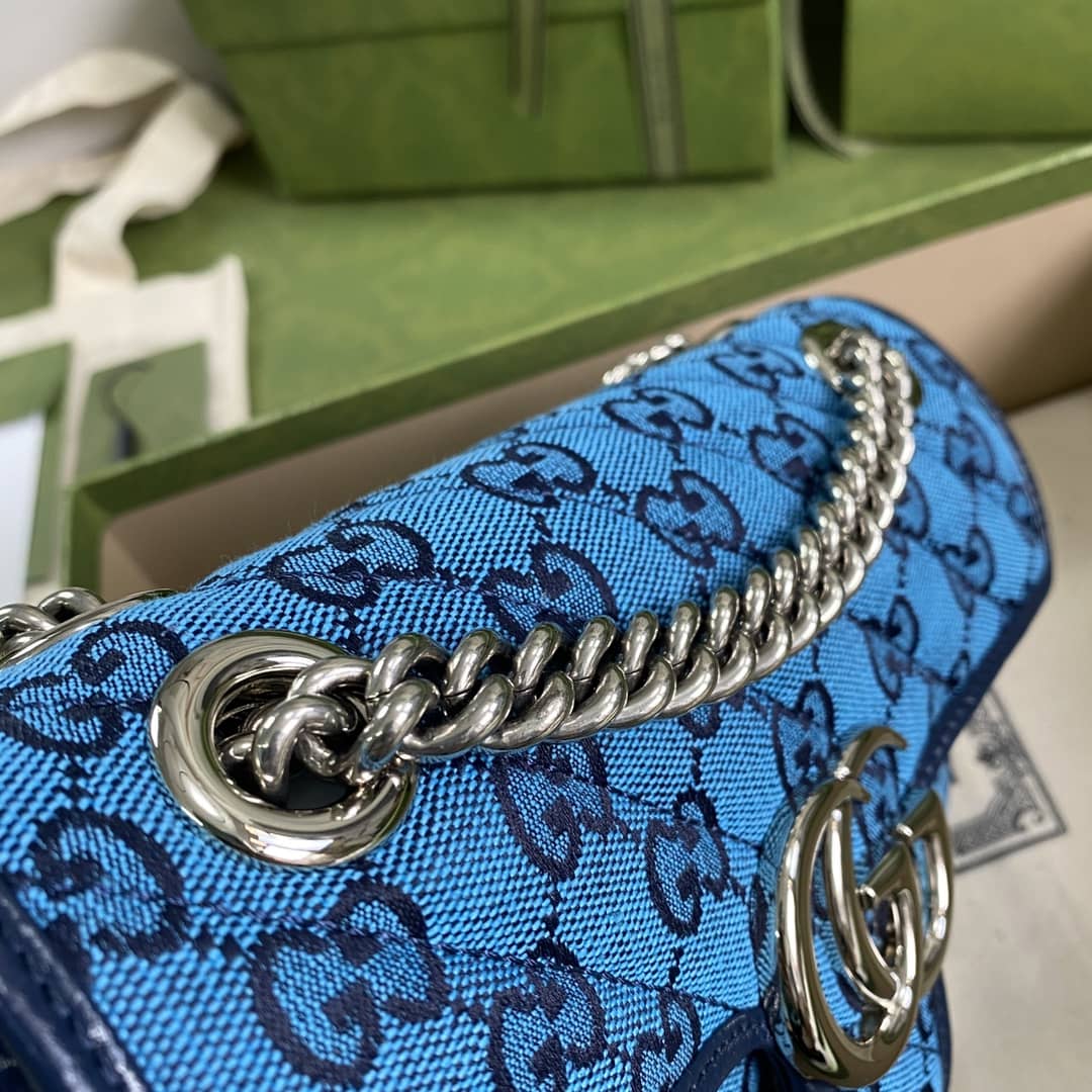 Gucci Marmont GG Matelasse Leather Mini Shoulder Bag Replica 446744