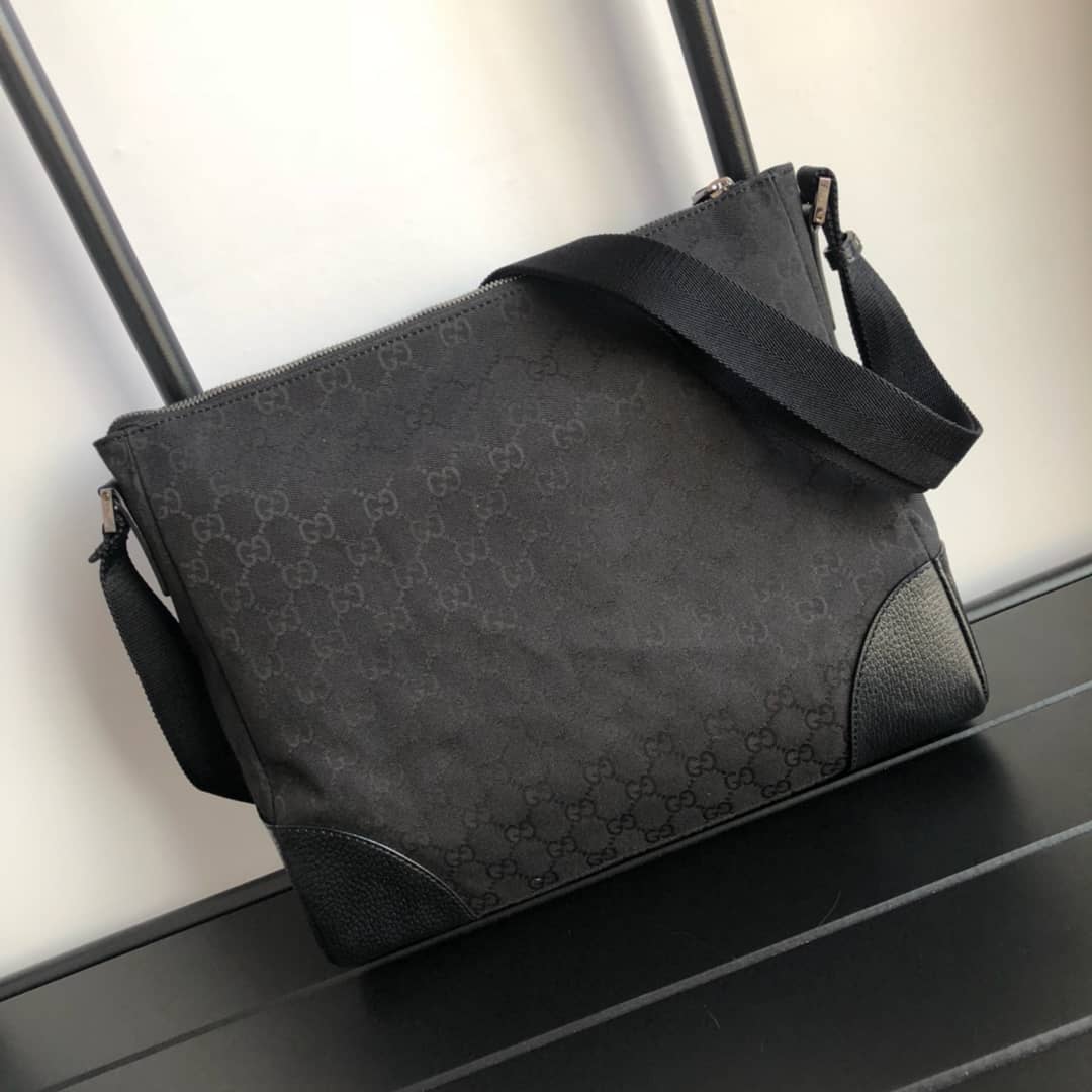 Gucci GG Canvas Shoulder Bag Replica Black 110054