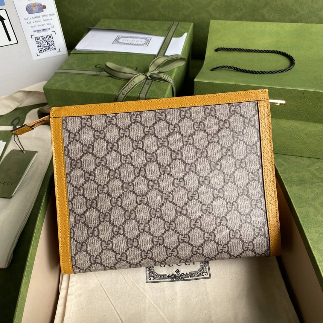 Gucci Kai Supreme Canvas Pouch Replica 660513