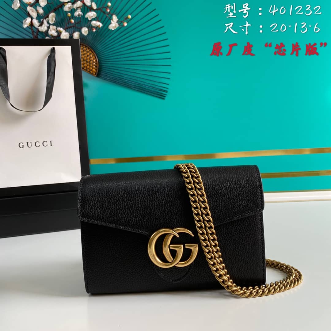 Gucci GG Marmont Shoulder Bag Chain Wallet Replica 401232