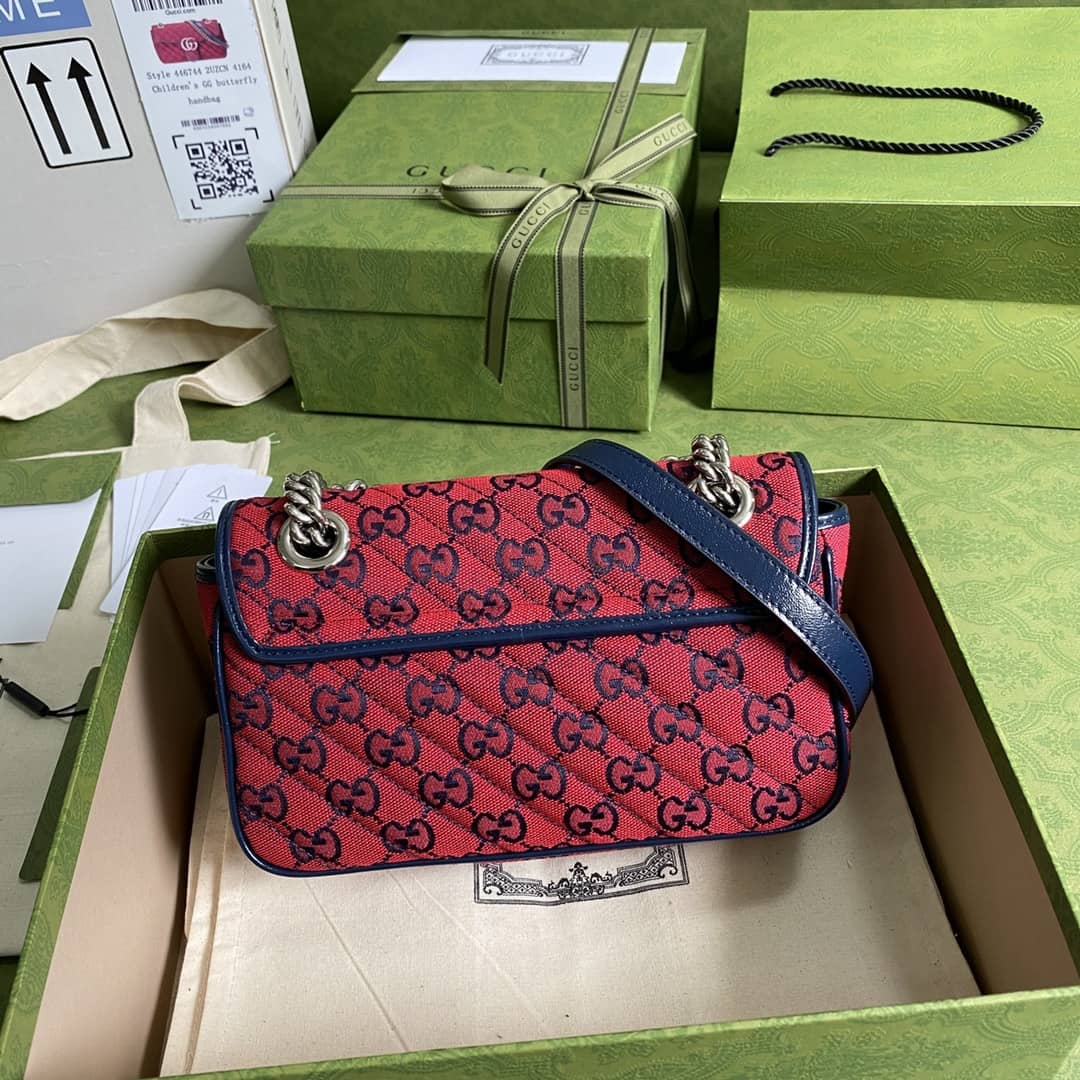 Gucci Marmont GG Matelasse Leather Mini Shoulder Bag Replica 446744