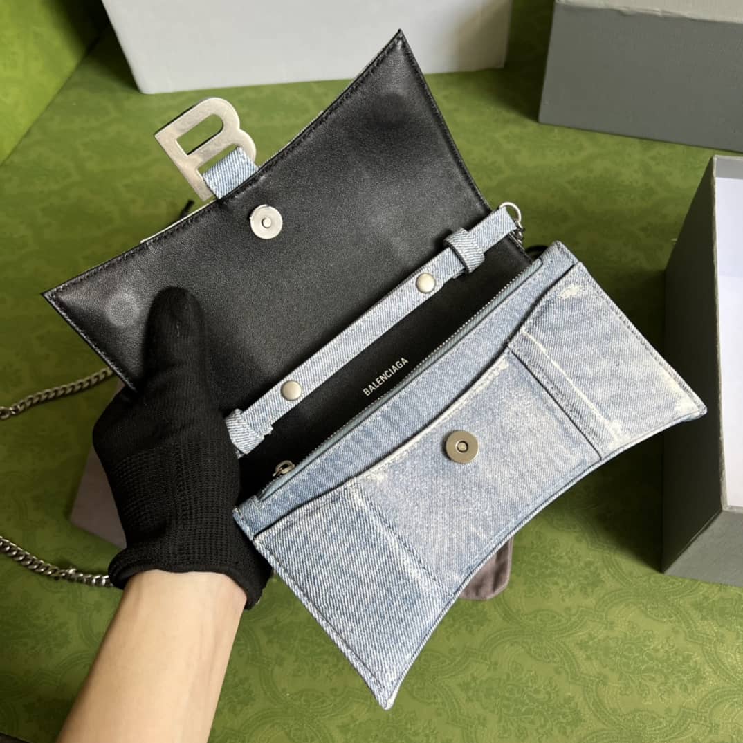 Gucci × Balenciaga Denim Shoulder Crossbody Bag 656050 Replica