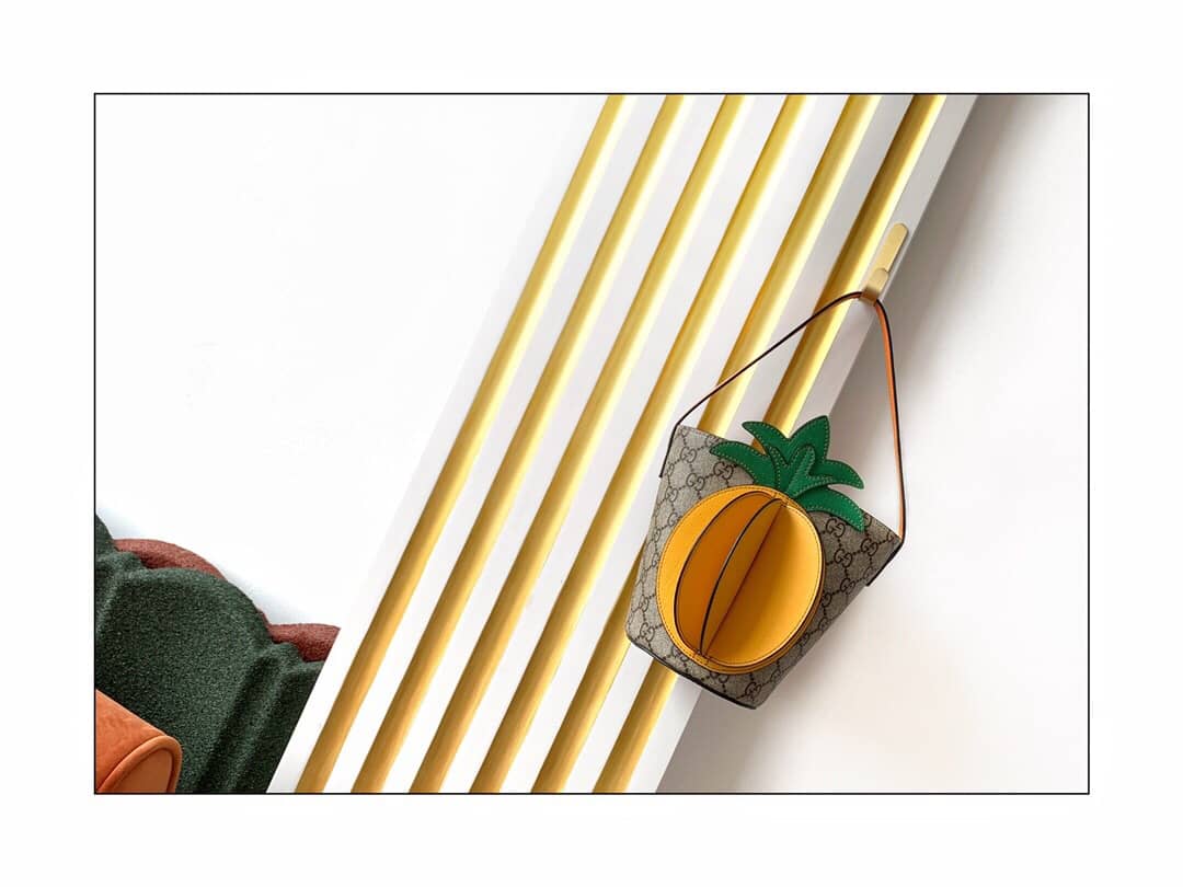 Gucci Children GG Bucket Bag With Pineapple Replica 580850