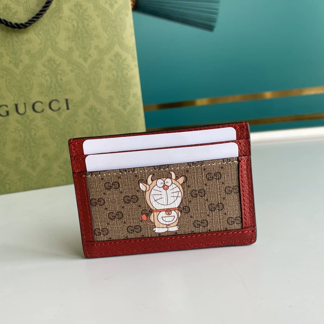 Gucci x Doraemon GG Supreme Card Case Replica 654539