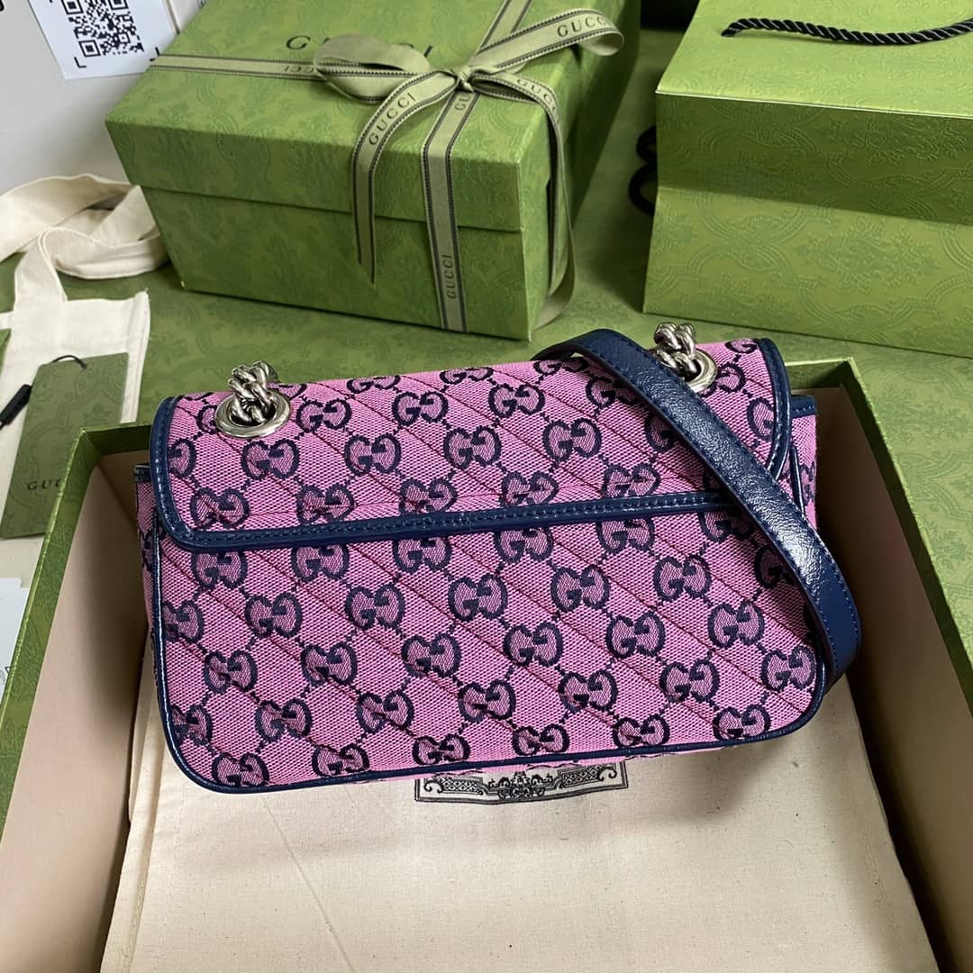 Gucci Marmont GG Matelasse Leather Mini Shoulder Bag Replica 446744