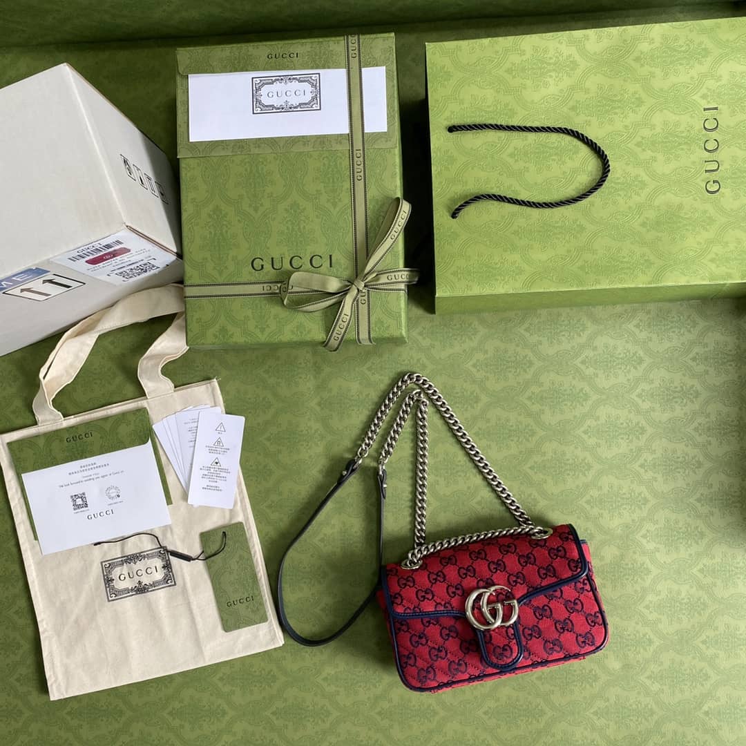 Gucci Marmont GG Matelasse Leather Mini Shoulder Bag Replica 446744