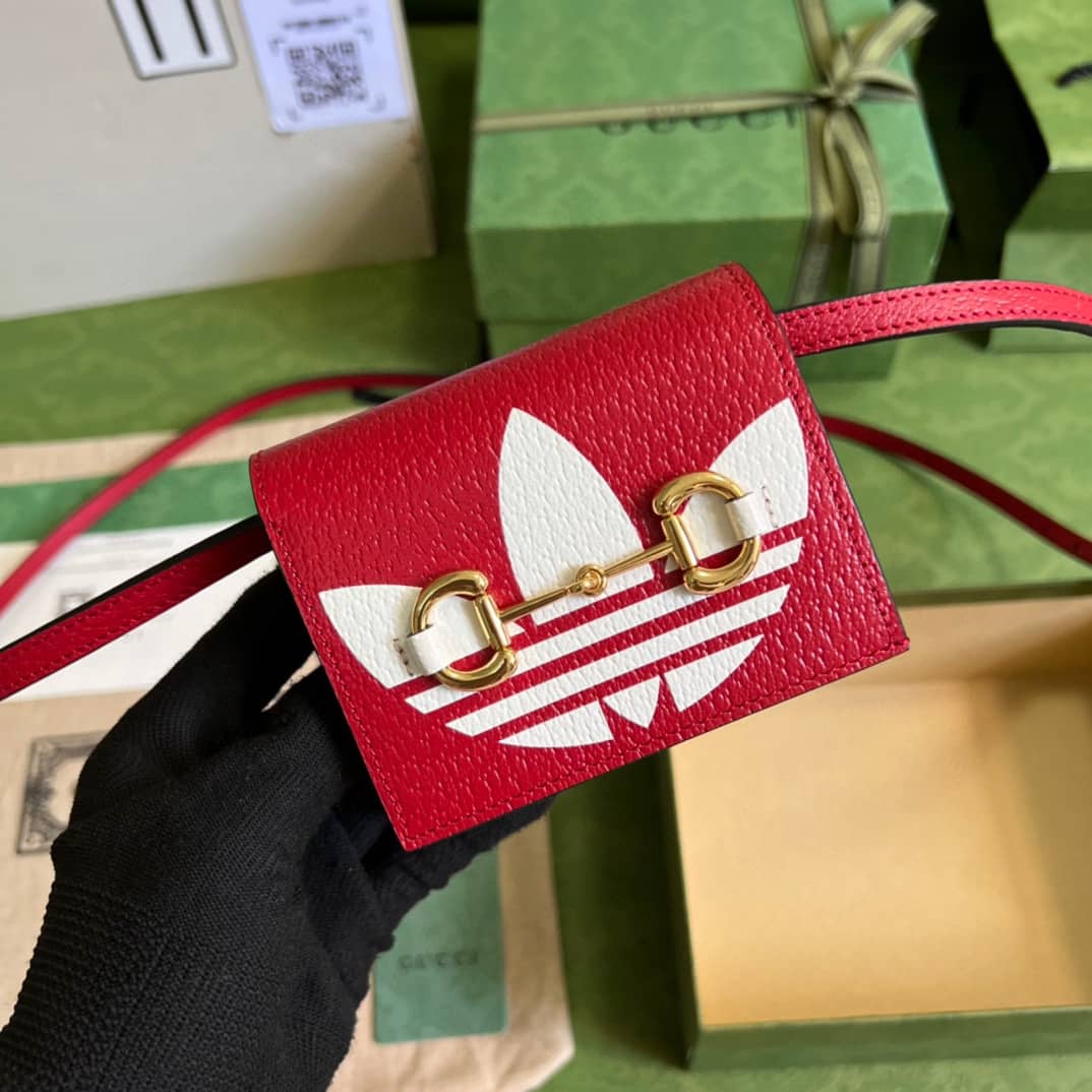 Adidas x Gucci Card Case With Horsebit 702248 Replica Crossbody Bag