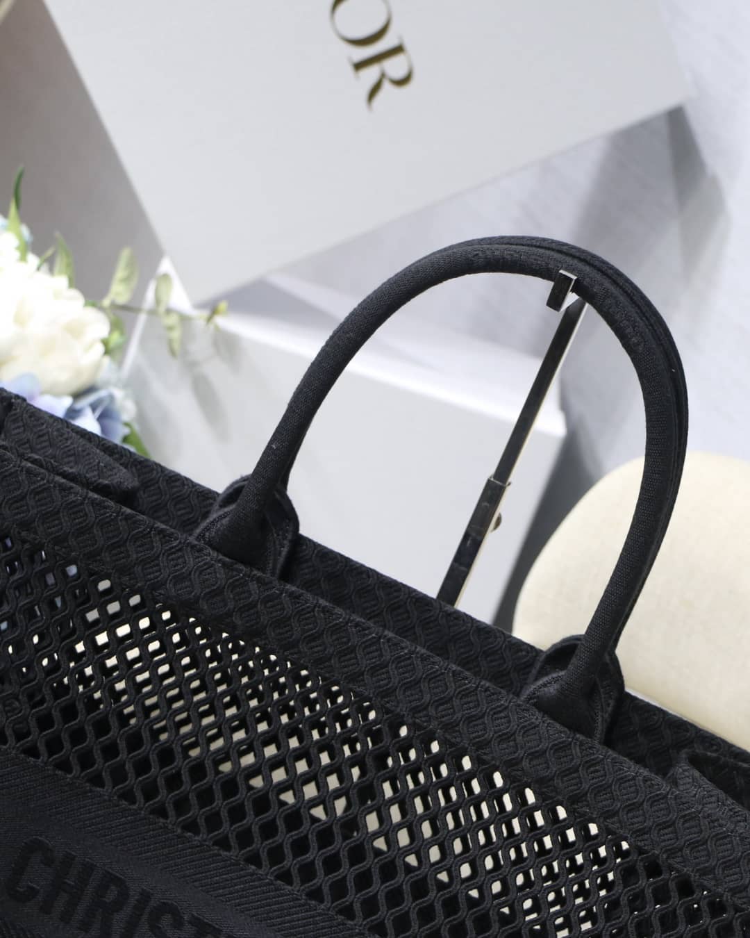Christian Dior Mesh Book Tote Bag