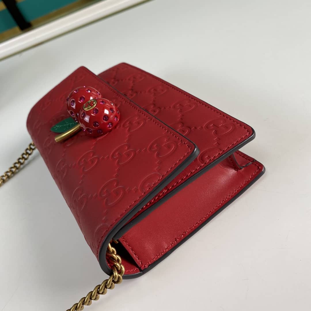 Gucci Supreme GG Mini Bag With Cherries Replica 481291