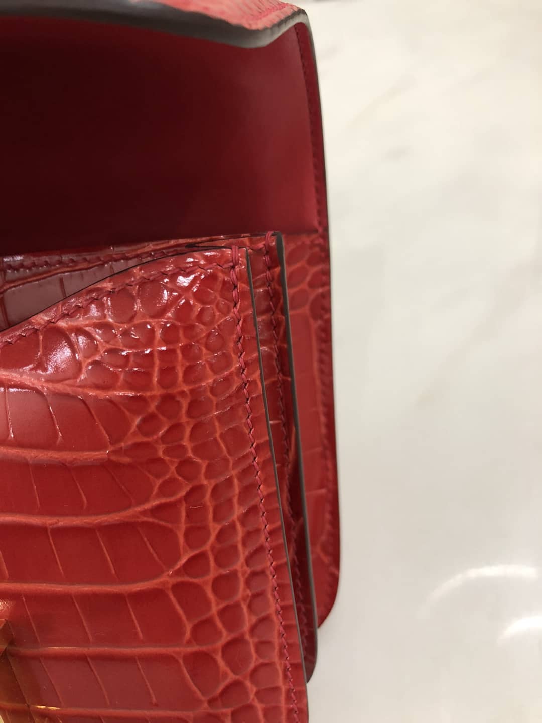 Hermes Replica Constance 18CM Crocodile Shiny Bag