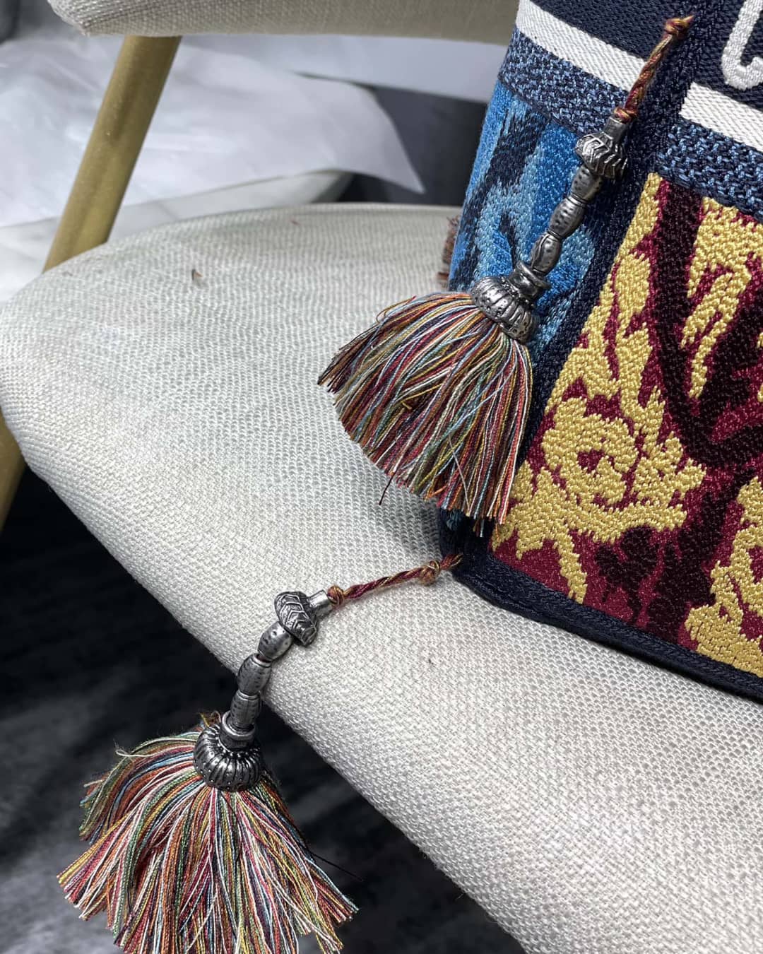 Christian Dior CD Bubble Embroidered Replica Bucket Bag