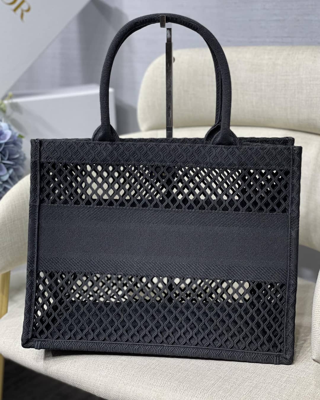 Christian Dior Mesh Book Tote Bag