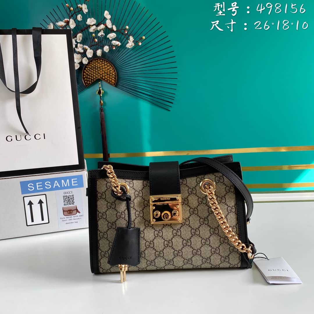 Gucci Padlock Small Berry Tote Replica 498156