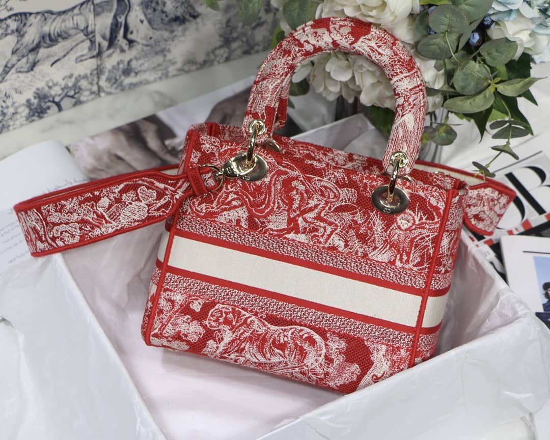 Lady Dior Dupe 24CM Paisley Embroidery Lady D-Lite Bag