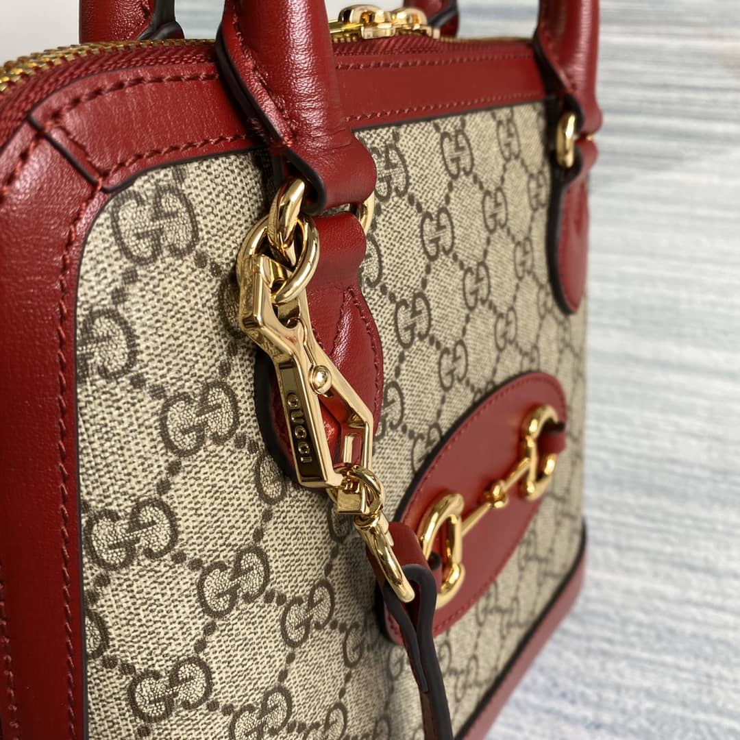 Gucci 1955 Horsebit Polkadot Handle Bag Replica 621220