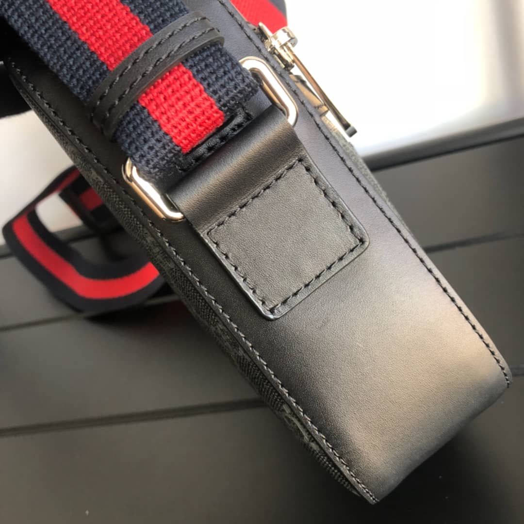 Gucci Ophidia Small GG Canvas Messenger Bag Replica Black 547926