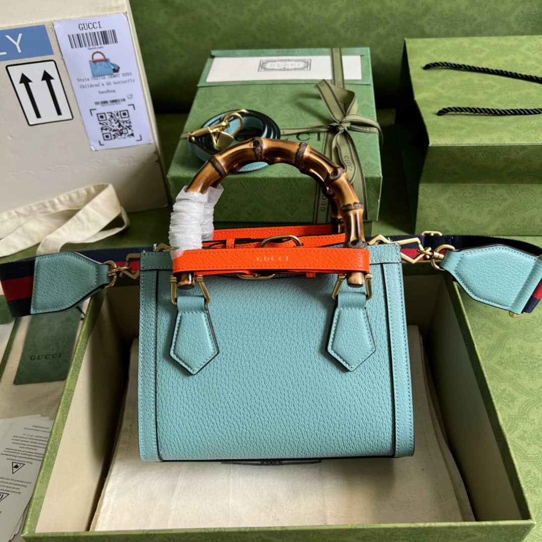 Gucci Diana Mini Tote Blue 702732 Replica Bag