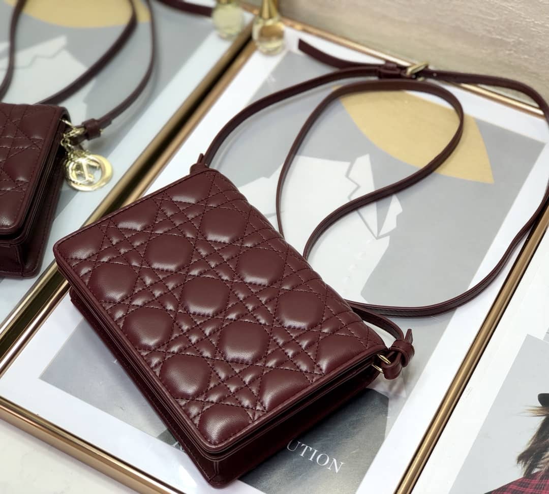 Lady Dior Dupe Cannage Calfskin Pouch
