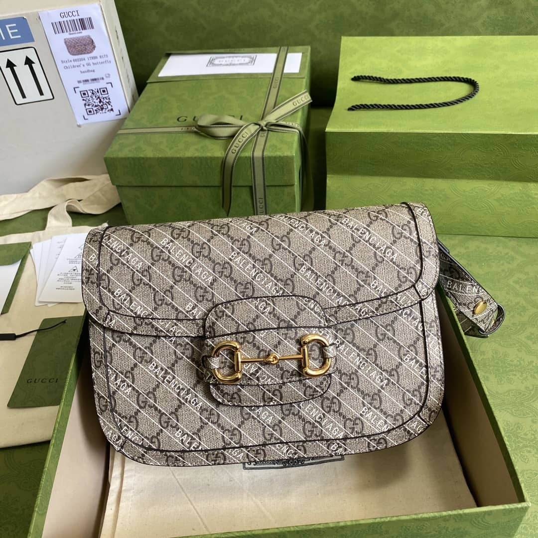 Gucci 1955 Horsebit Supreme Shoulder Bag Replica 602204