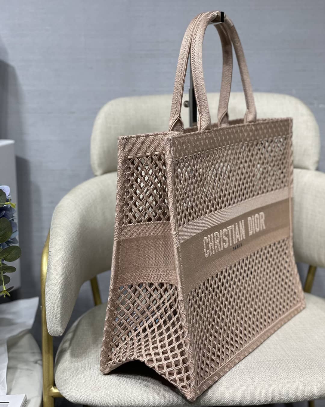 Christian Dior Mesh Book Tote Bag Dupe