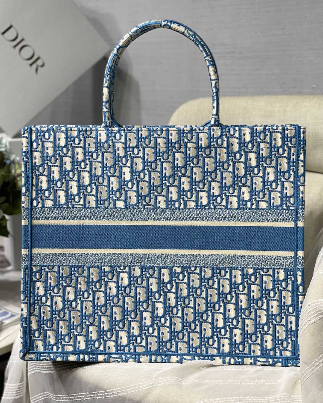 Christian Dior CD Book Embroidery Replica Tote