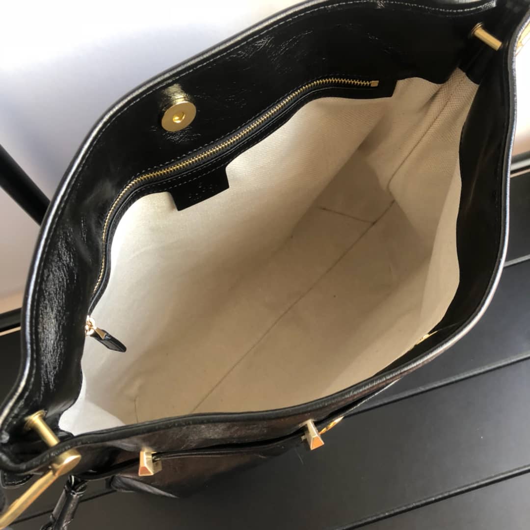 Gucci 1955 Horsebit Messenger Bag Replica Black 602089